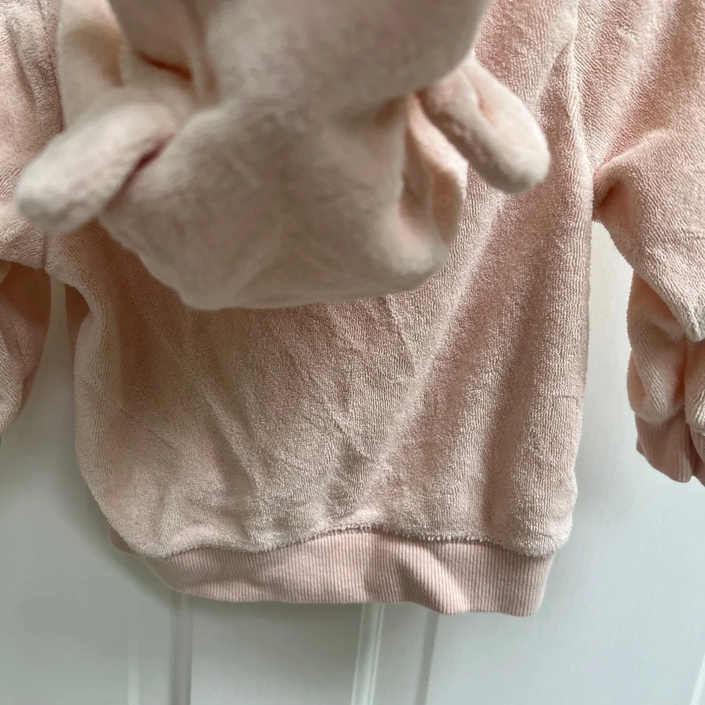 Carter’s 6M Light Pink Terrycloth Girls Bear Zip Up Hoodie Jacket